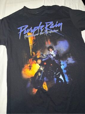 Purple Rain Graphic Tee - Black/The Prince Estate Sizes M